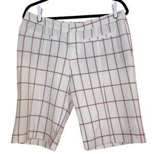 Catwalk Performance Artwear white/pink/burgundy lined golf shorts